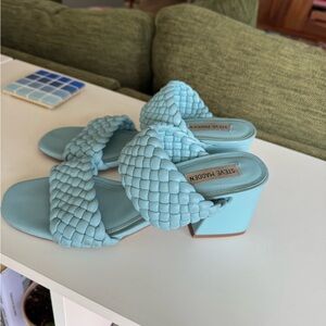Steve Madden Women's Light Blue Braided Heels